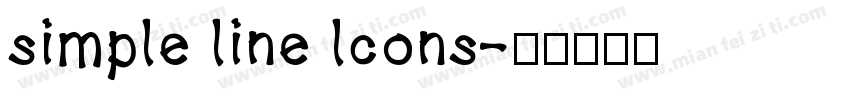 simple line lcons字体转换